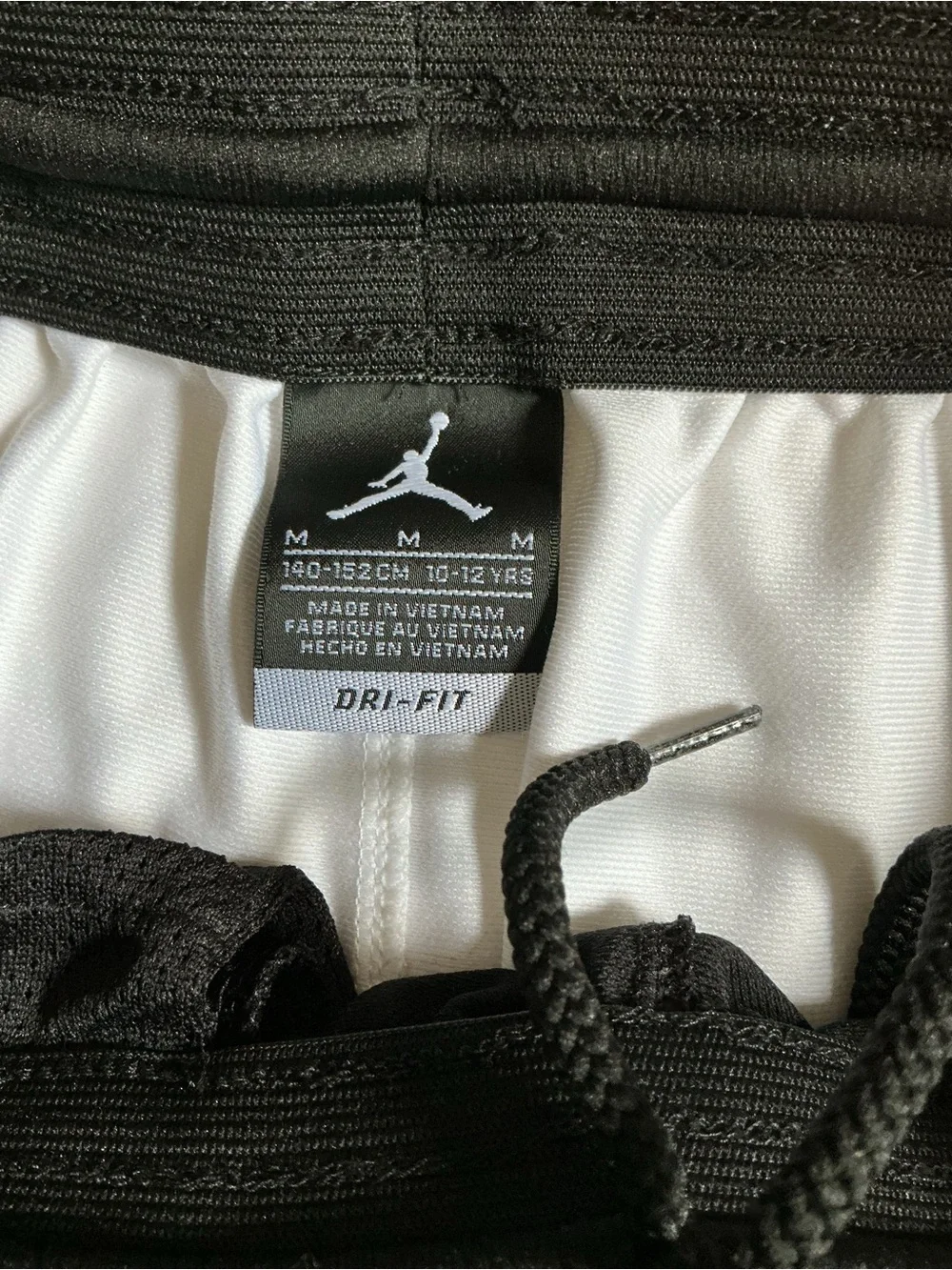 Jordan Black Shorts with White & Speckled Side Panels